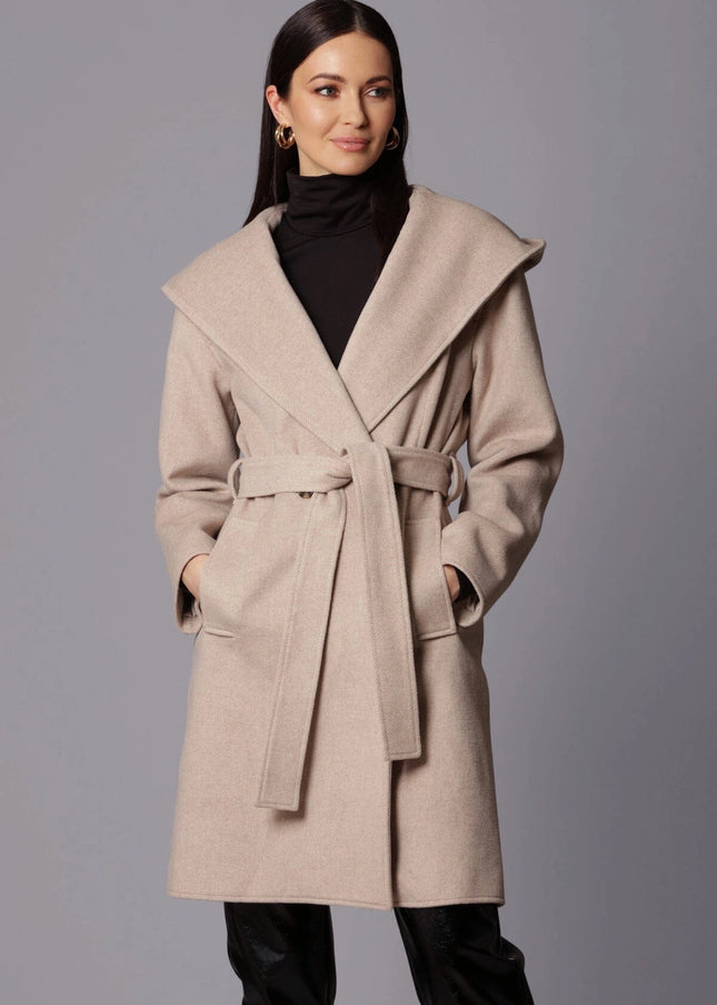 Twill Hooded Robe Coat-Avec Les Filles-Urbanheer