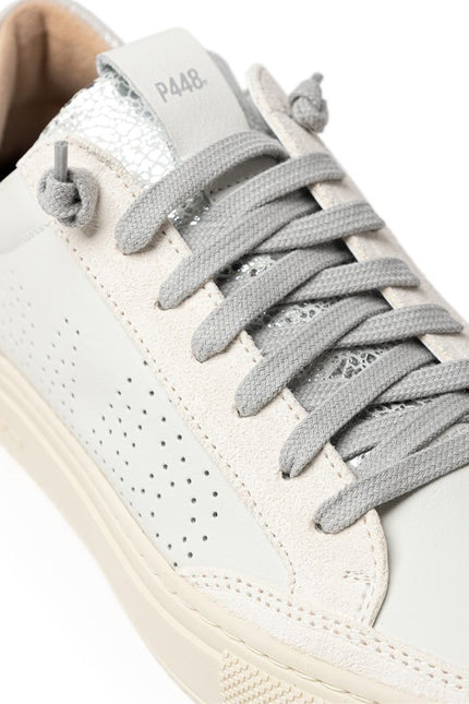 P448 White Leather Sneaker