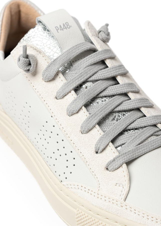 P448 White Leather Sneaker