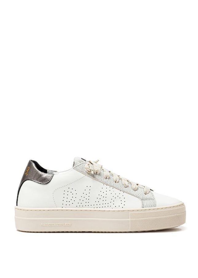 P448 White Leather Sneaker