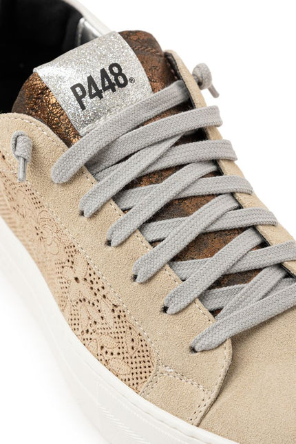 P448 Beige Leather Sneaker