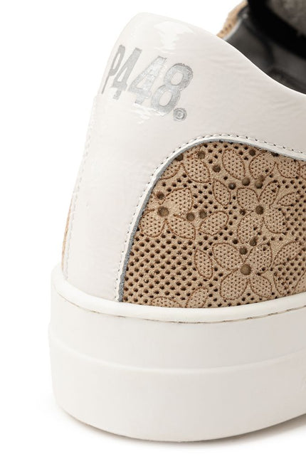 P448 Beige Leather Sneaker