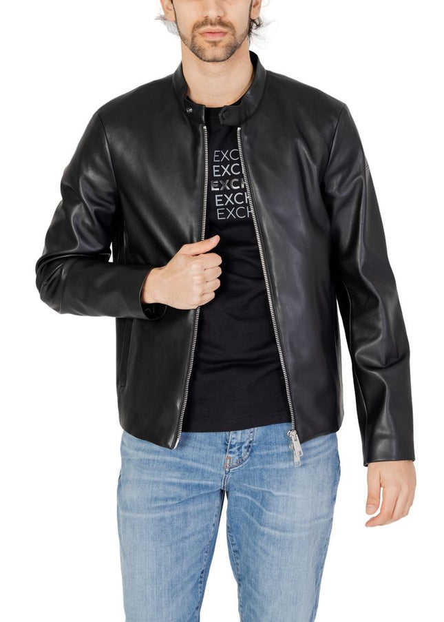 Armani Exchange Black Polyester Jacket