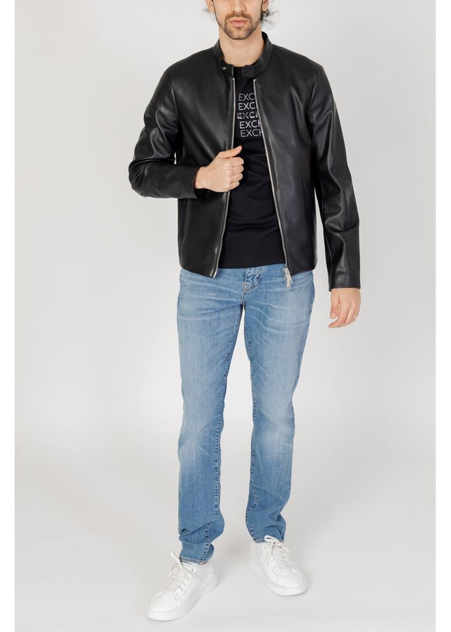 Armani Exchange Black Polyester Jacket