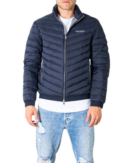 Armani Exchange Blue Polyester Jacket