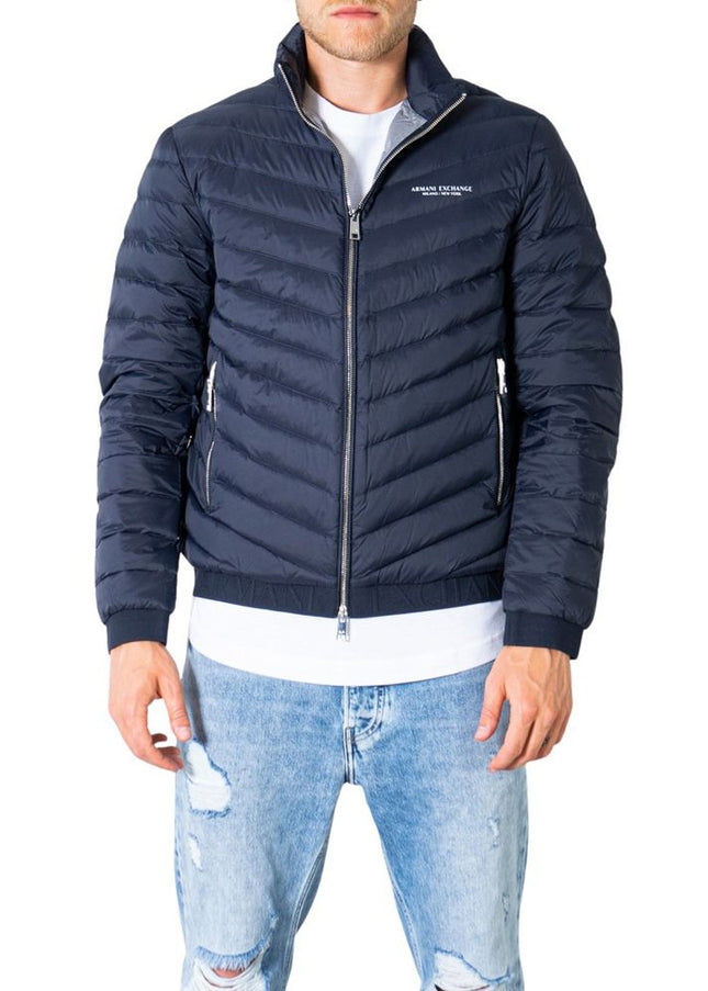 Armani Exchange Blue Polyester Jacket