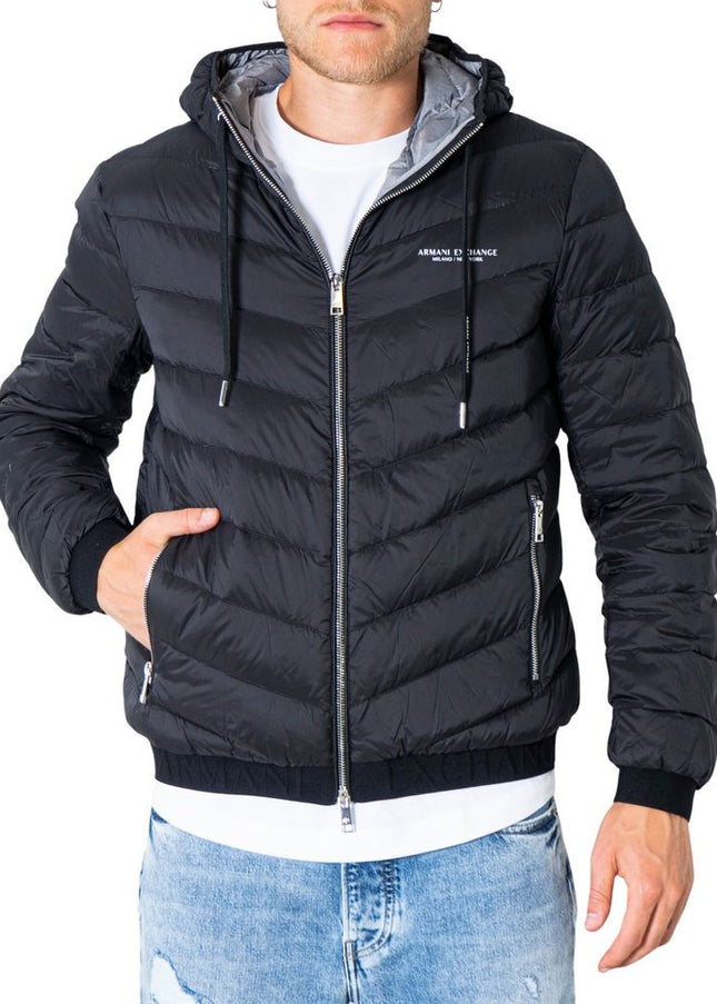 Armani Exchange Black Polyester Jacket