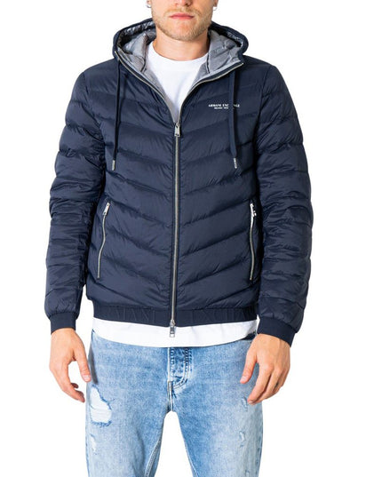 Armani Exchange Blue Polyester Jacket