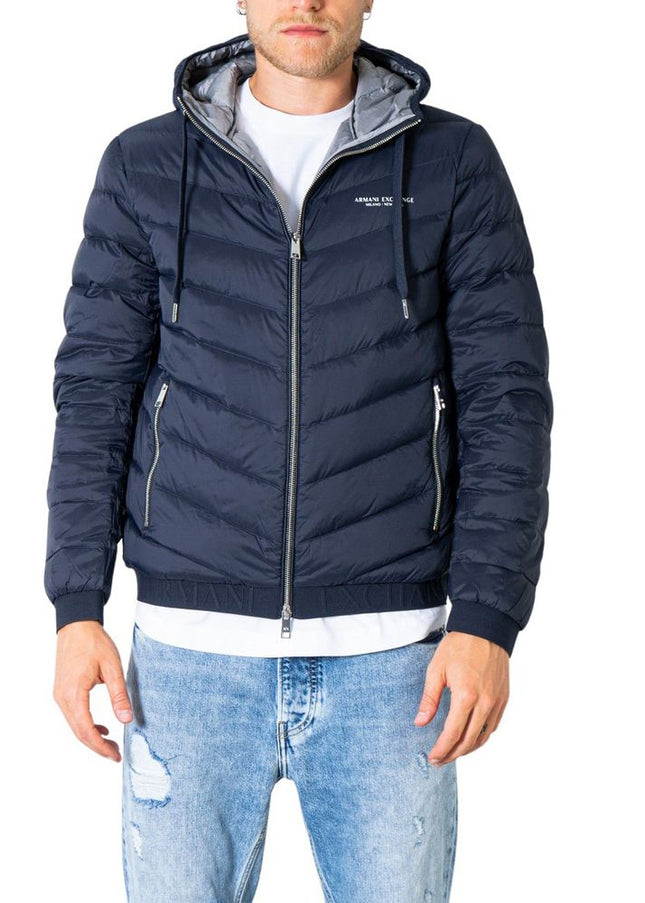 Armani Exchange Blue Polyester Jacket