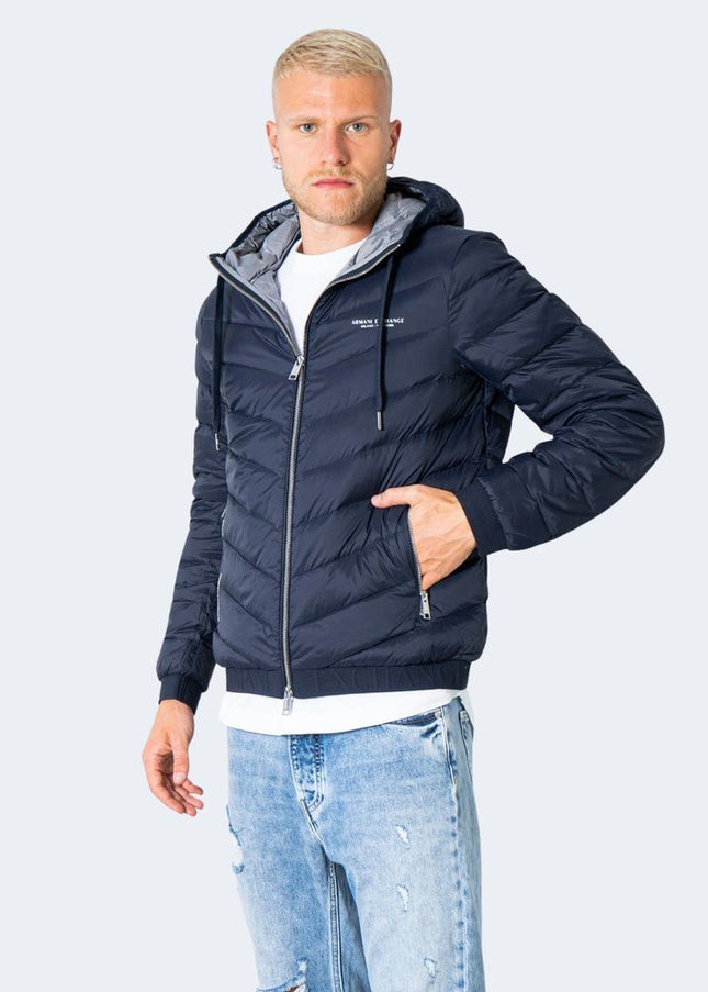 Armani Exchange Blue Polyester Jacket