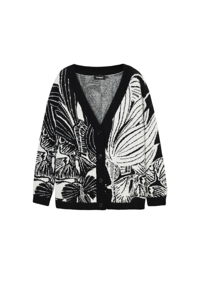 Desigual Black Acrylic Cardigan