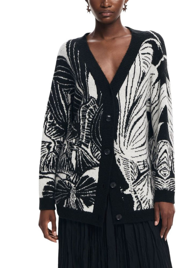 Desigual Black Acrylic Cardigan