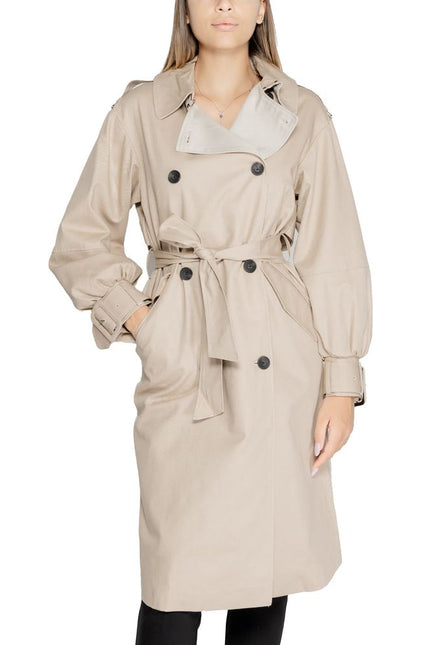 Desigual Beige Cotton Jackets & Coat