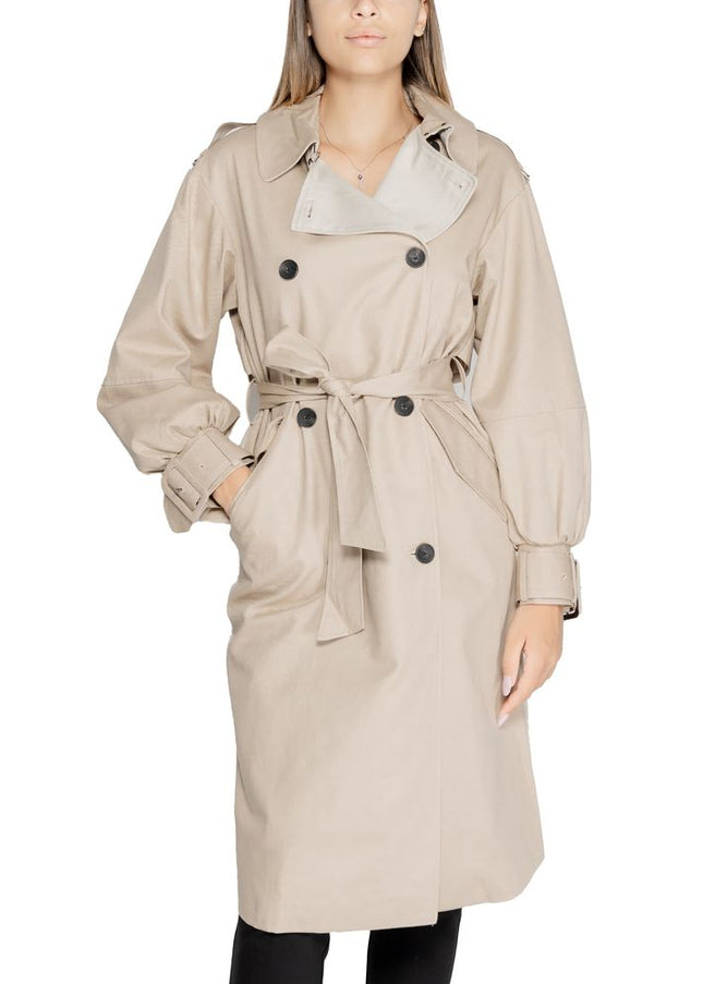 Desigual Beige Cotton Jackets & Coat