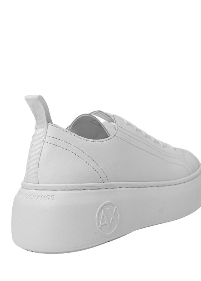 Armani Exchange White Leather Sneaker