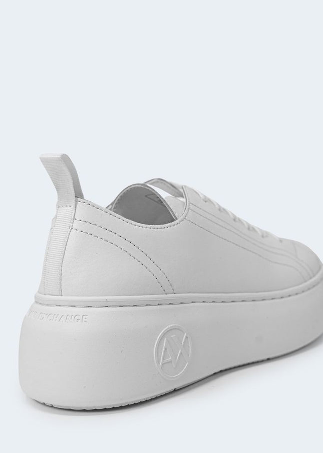 Armani Exchange White Leather Sneaker