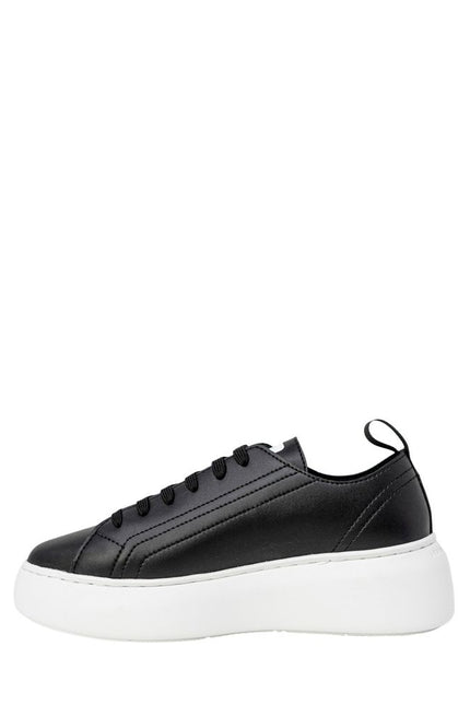 Armani Exchange Black Synthetic Leather Sneaker