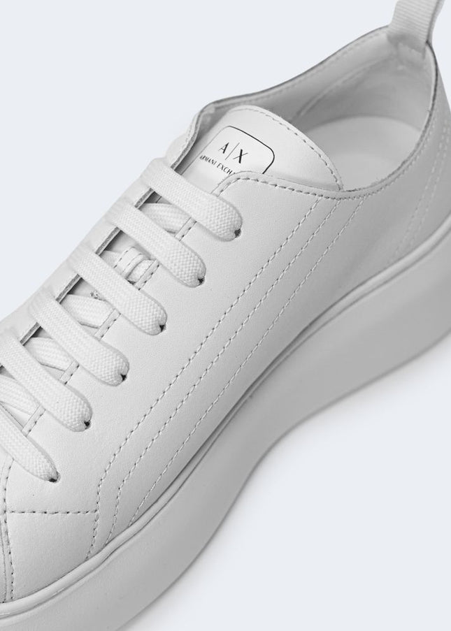 Armani Exchange White Leather Sneaker