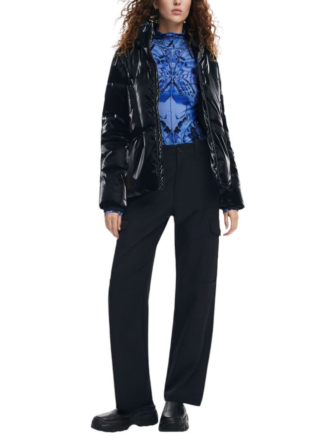 Desigual Black Polyester Jackets & Coat