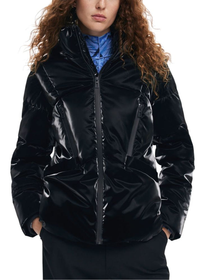 Desigual Black Polyester Jackets & Coat