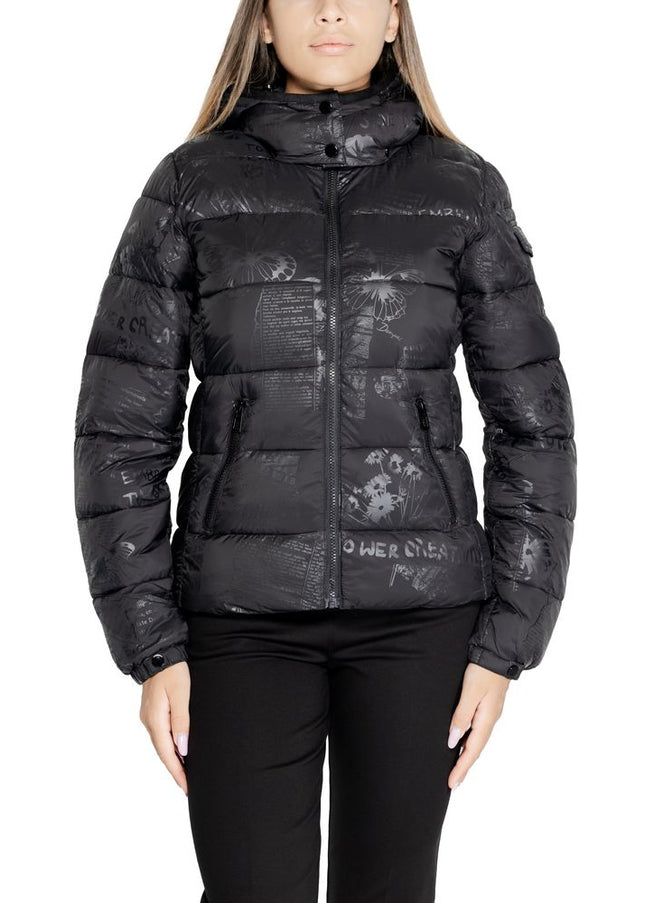 Desigual Black Polyamide Jackets & Coat