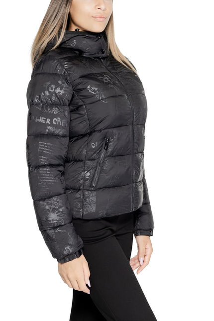 Desigual Black Polyamide Jackets & Coat