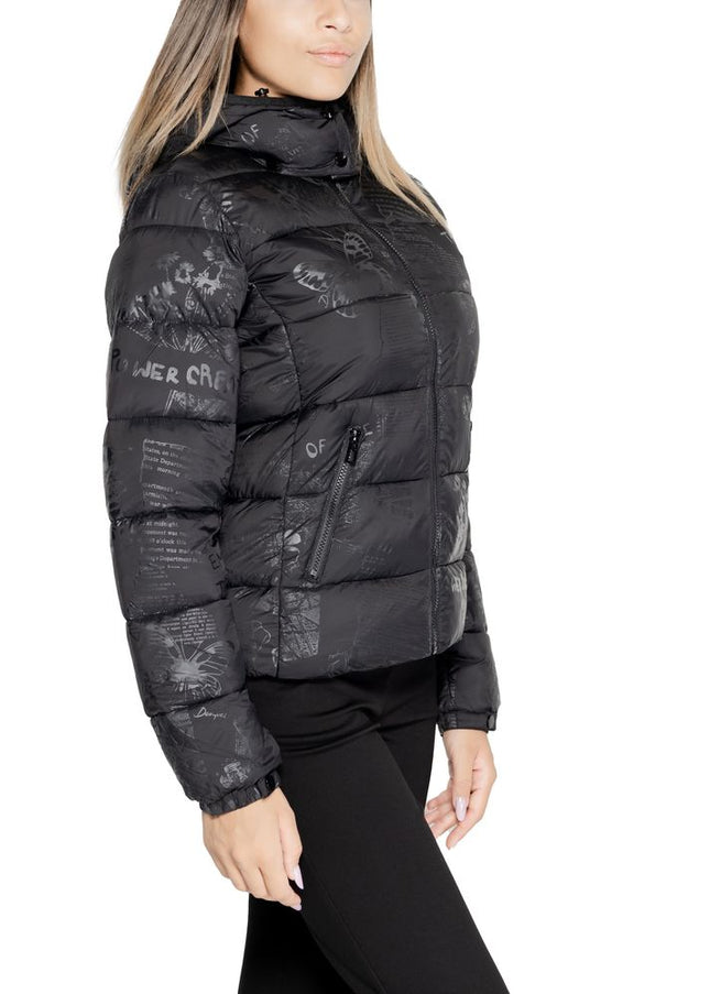 Desigual Black Polyamide Jackets & Coat