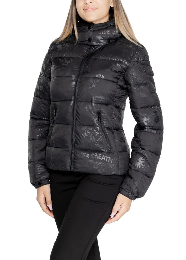 Desigual Black Polyamide Jackets & Coat