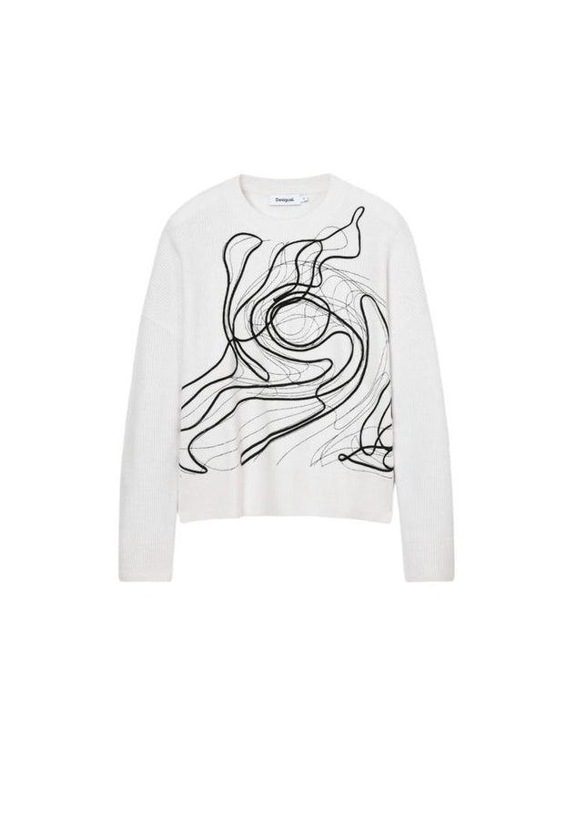 Desigual White Cotton Sweater