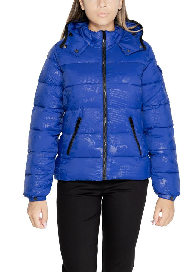 Desigual Blue Polyamide Jackets & Coat