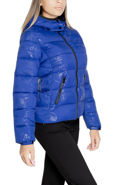 Desigual Blue Polyamide Jackets & Coat