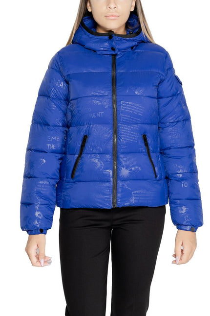 Desigual Blue Polyamide Jackets & Coat