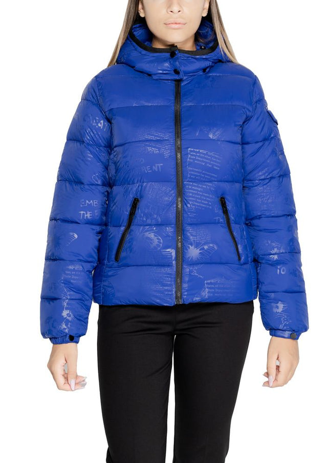 Desigual Blue Polyamide Jackets & Coat