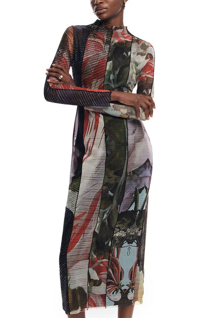 Desigual Green Polyester Dress