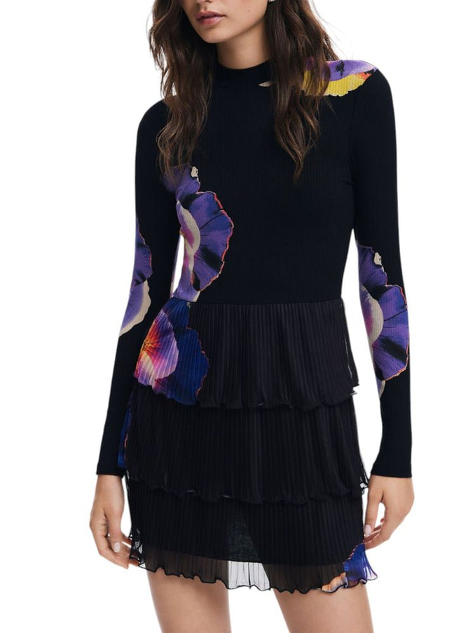 Desigual Black Viscose Dress