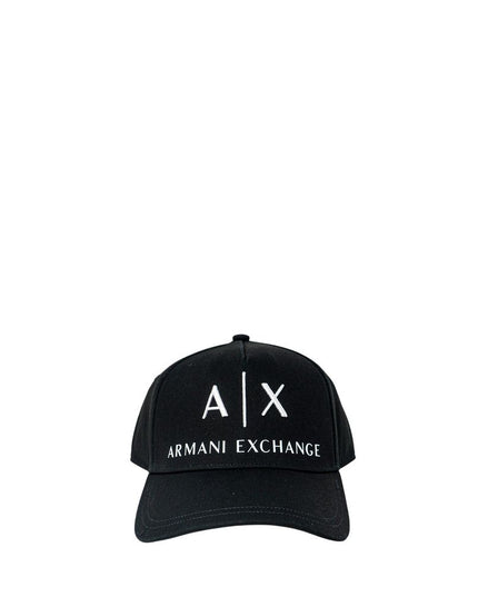 Armani Exchange Black Cotton Hats & Cap