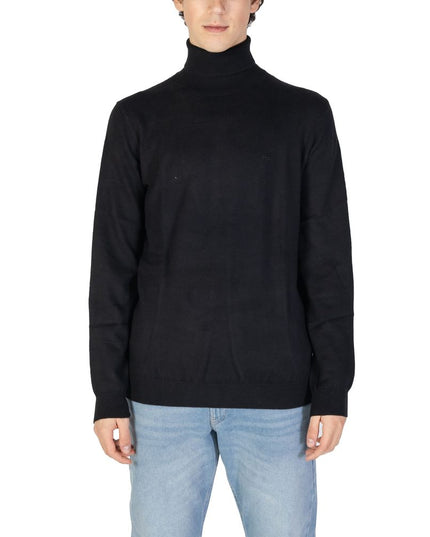 Gas Black Cotton Sweater