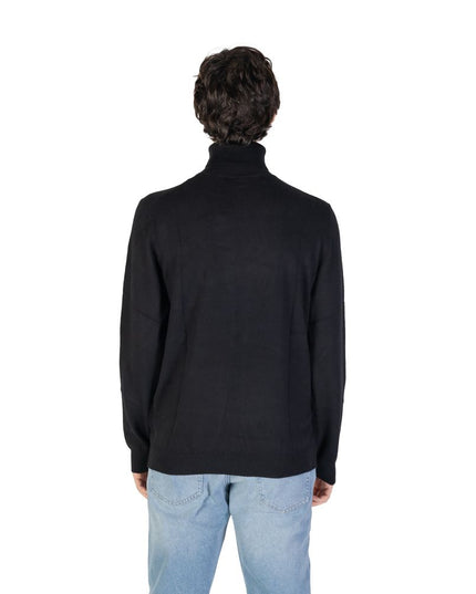 Gas Black Cotton Sweater