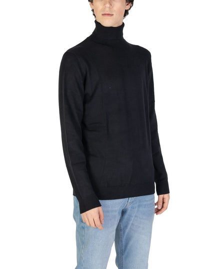 Gas Black Cotton Sweater