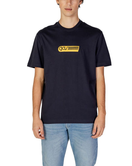 Gas Blue Cotton T-Shirt