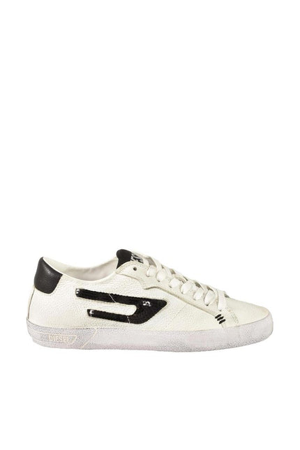 Diesel White Leather Sneaker