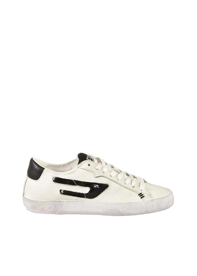 Diesel White Leather Sneaker