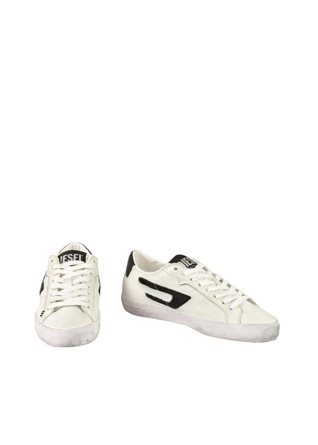 Diesel White Leather Sneaker