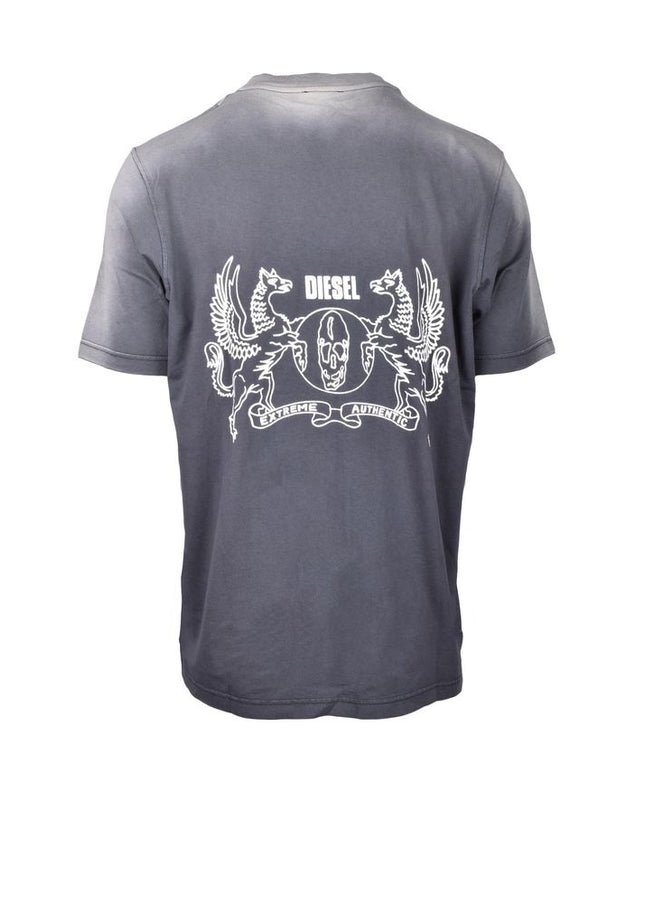 Diesel Gray Cotton T-Shirt