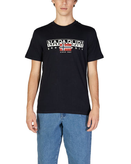 Napapijri Black Cotton T-Shirt