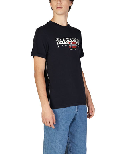 Napapijri Black Cotton T-Shirt