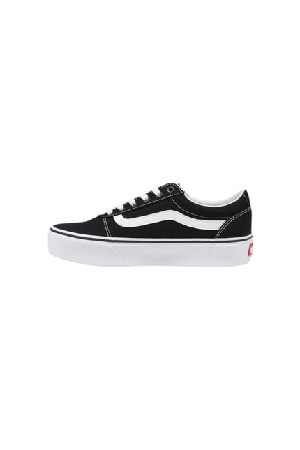 Vans Black And White Fabric Sneaker