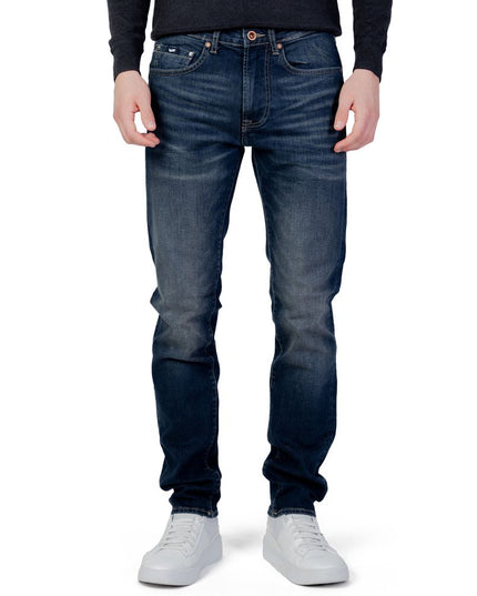 Gas Blue Elastane Jeans & Pant