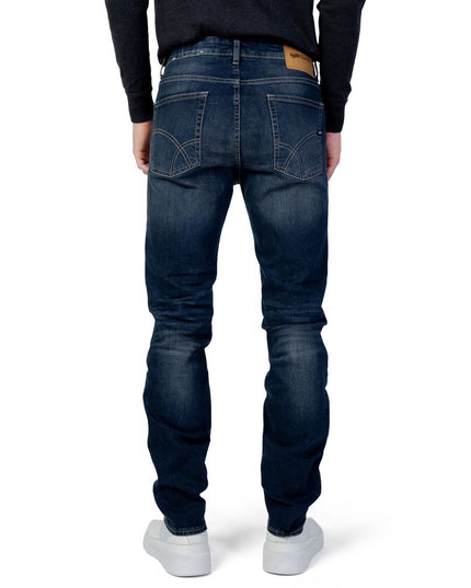 Gas Blue Elastane Jeans & Pant