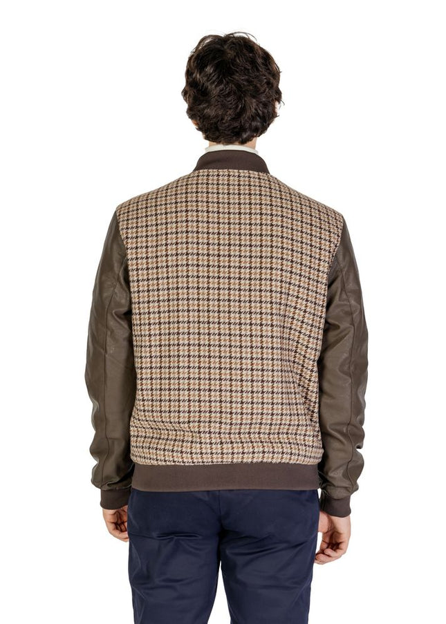 Gianni Lupo Brown Polyester Jacket